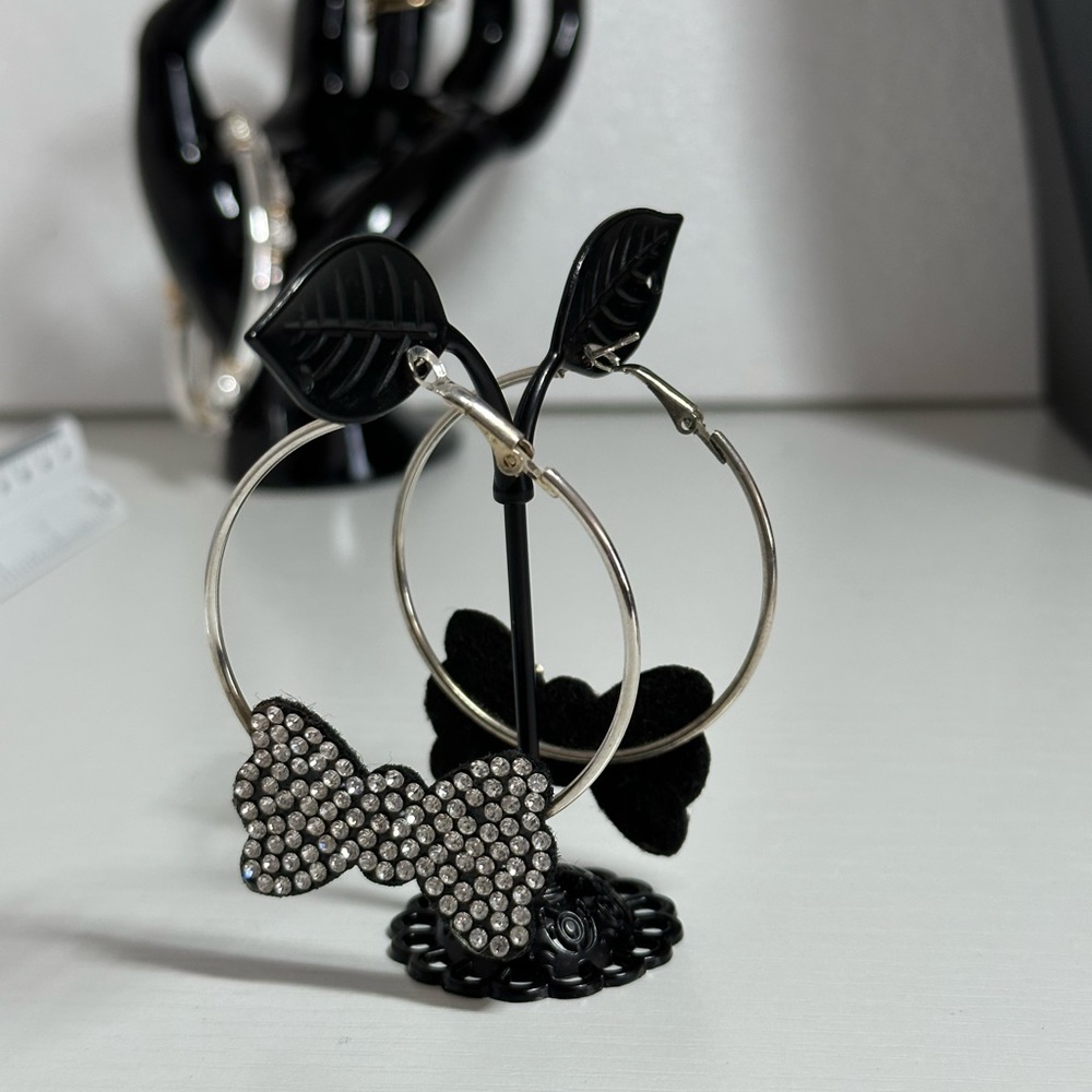 Silver Circular Dangle Earrings